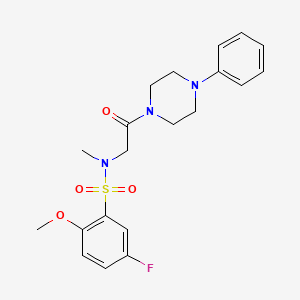 5-fluoro-2-methoxy-N-methyl-N-[2-oxo-2-(4-phenyl-1-piperazinyl)ethyl]benzenesulfonamide