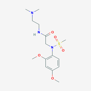 molecular formula C15H25N3O5S B4838869 N~2~-(2,4-dimethoxyphenyl)-N~1~-[2-(dimethylamino)ethyl]-N~2~-(methylsulfonyl)glycinamide 