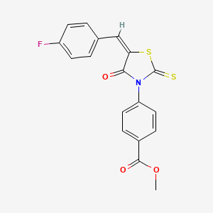 methyl 4-[5-(4-fluorobenzylidene)-4-oxo-2-thioxo-1,3-thiazolidin-3-yl]benzoate