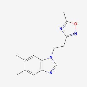 5,6-dimethyl-1-[2-(5-methyl-1,2,4-oxadiazol-3-yl)ethyl]-1H-benzimidazole