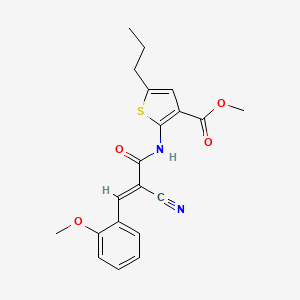 molecular formula C20H20N2O4S B4838948 methyl 2-{[2-cyano-3-(2-methoxyphenyl)acryloyl]amino}-5-propyl-3-thiophenecarboxylate 