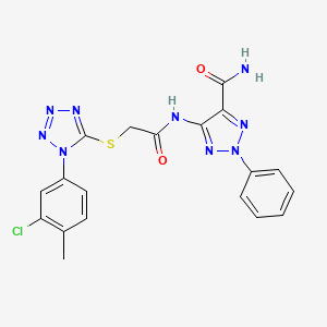 5-[({[1-(3-chloro-4-methylphenyl)-1H-tetrazol-5-yl]thio}acetyl)amino]-2-phenyl-2H-1,2,3-triazole-4-carboxamide