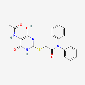2-{[5-(acetylamino)-4-hydroxy-6-oxo-1,6-dihydro-2-pyrimidinyl]thio}-N,N-diphenylacetamide