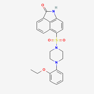 molecular formula C23H23N3O4S B4838987 6-{[4-(2-ethoxyphenyl)-1-piperazinyl]sulfonyl}benzo[cd]indol-2(1H)-one 