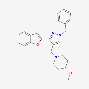 1-{[3-(1-benzofuran-2-yl)-1-benzyl-1H-pyrazol-4-yl]methyl}-4-methoxypiperidine