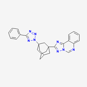 molecular formula C26H24N8 B4839033 2-[3-(5-phenyl-2H-tetrazol-2-yl)-1-adamantyl][1,2,4]triazolo[1,5-c]quinazoline 