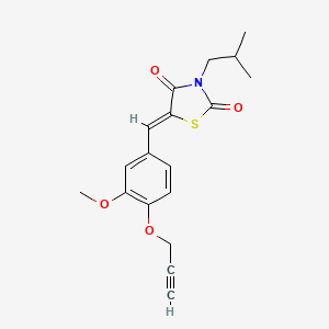 3-isobutyl-5-[3-methoxy-4-(2-propyn-1-yloxy)benzylidene]-1,3-thiazolidine-2,4-dione