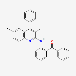 {2-[(3,6-dimethyl-4-phenyl-2-quinolinyl)amino]-5-methylphenyl}(phenyl)methanone