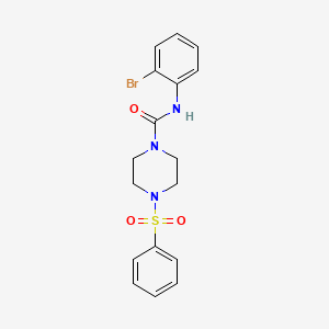 N-(2-bromophenyl)-4-(phenylsulfonyl)-1-piperazinecarboxamide