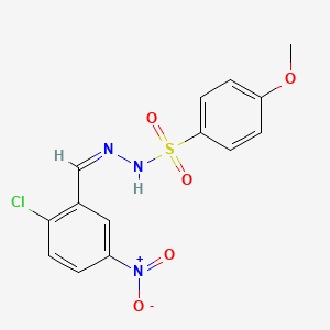 molecular formula C14H12ClN3O5S B4839127 N'-(2-chloro-5-nitrobenzylidene)-4-methoxybenzenesulfonohydrazide 