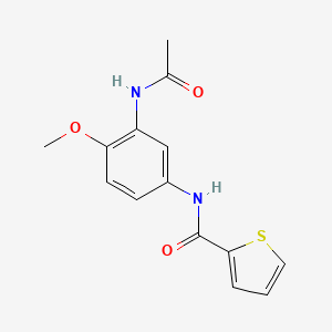 molecular formula C14H14N2O3S B4839135 N-[3-(acetylamino)-4-methoxyphenyl]-2-thiophenecarboxamide 