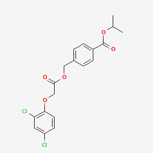 molecular formula C19H18Cl2O5 B4839174 isopropyl 4-({[(2,4-dichlorophenoxy)acetyl]oxy}methyl)benzoate 