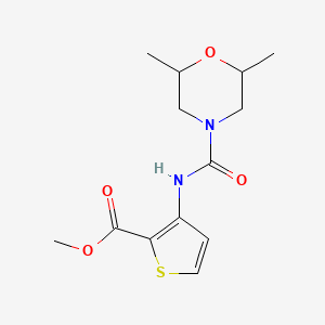 molecular formula C13H18N2O4S B4839186 methyl 3-{[(2,6-dimethyl-4-morpholinyl)carbonyl]amino}-2-thiophenecarboxylate 