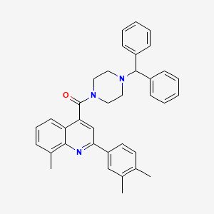 molecular formula C36H35N3O B4839199 2-(3,4-dimethylphenyl)-4-{[4-(diphenylmethyl)-1-piperazinyl]carbonyl}-8-methylquinoline 