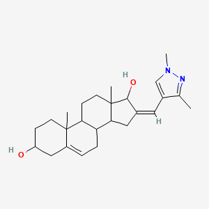 molecular formula C25H36N2O2 B4839253 16-[(1,3-dimethyl-1H-pyrazol-4-yl)methylene]androst-5-ene-3,17-diol 