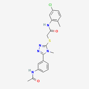 molecular formula C20H20ClN5O2S B4839282 2-({5-[3-(acetylamino)phenyl]-4-methyl-4H-1,2,4-triazol-3-yl}thio)-N-(5-chloro-2-methylphenyl)acetamide 