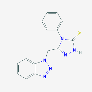 molecular formula C15H12N6S B483930 5-(1H-1,2,3-benzotriazol-1-ylmethyl)-4-phenyl-4H-1,2,4-triazole-3-thiol CAS No. 122503-02-0