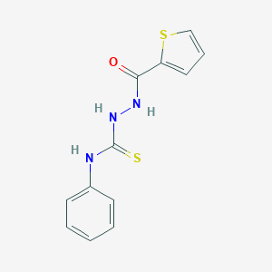 molecular formula C12H11N3OS2 B483936 N-phenyl-2-(2-thienylcarbonyl)hydrazinecarbothioamide CAS No. 64612-84-6