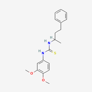 molecular formula C19H24N2O2S B4839383 N-(3,4-dimethoxyphenyl)-N'-(1-methyl-3-phenylpropyl)thiourea 
