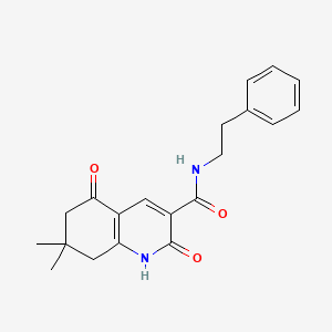 molecular formula C20H22N2O3 B4839388 7,7-dimethyl-2,5-dioxo-N-(2-phenylethyl)-1,2,5,6,7,8-hexahydro-3-quinolinecarboxamide 