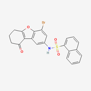 N-(4-bromo-9-oxo-6,7,8,9-tetrahydrodibenzo[b,d]furan-2-yl)-1-naphthalenesulfonamide