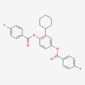 molecular formula C26H22F2O4 B4839412 2-cyclohexyl-1,4-phenylene bis(4-fluorobenzoate) 