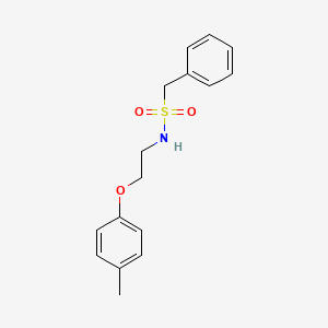 molecular formula C16H19NO3S B4839420 N-[2-(4-methylphenoxy)ethyl]-1-phenylmethanesulfonamide 