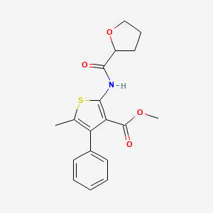 molecular formula C18H19NO4S B4839430 methyl 5-methyl-4-phenyl-2-[(tetrahydro-2-furanylcarbonyl)amino]-3-thiophenecarboxylate 