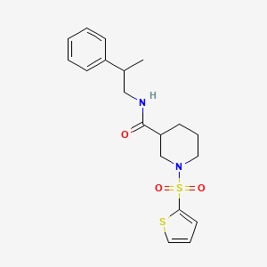 molecular formula C19H24N2O3S2 B4839441 N-(2-phenylpropyl)-1-(2-thienylsulfonyl)-3-piperidinecarboxamide 