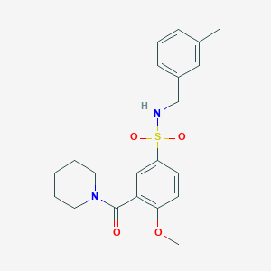 molecular formula C21H26N2O4S B4839445 4-methoxy-N-(3-methylbenzyl)-3-(1-piperidinylcarbonyl)benzenesulfonamide 