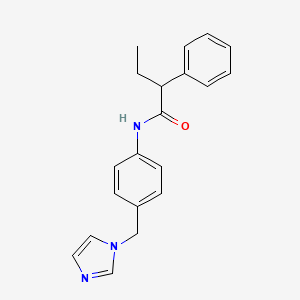 molecular formula C20H21N3O B4839459 N-[4-(1H-imidazol-1-ylmethyl)phenyl]-2-phenylbutanamide 