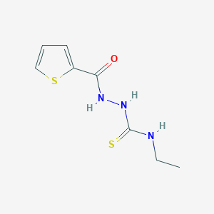 molecular formula C8H11N3OS2 B483947 N-ethyl-2-(2-thienylcarbonyl)hydrazinecarbothioamide CAS No. 306954-98-3