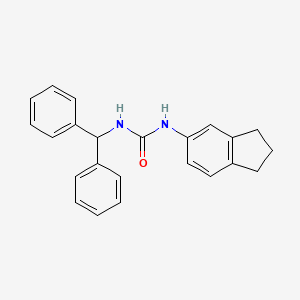 molecular formula C23H22N2O B4839470 N-(2,3-dihydro-1H-inden-5-yl)-N'-(diphenylmethyl)urea 