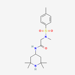 molecular formula C19H31N3O3S B4839475 N~2~-methyl-N~2~-[(4-methylphenyl)sulfonyl]-N~1~-(2,2,6,6-tetramethyl-4-piperidinyl)glycinamide 