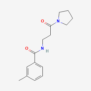 molecular formula C15H20N2O2 B4839491 3-methyl-N-[3-oxo-3-(1-pyrrolidinyl)propyl]benzamide 