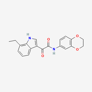 molecular formula C20H18N2O4 B4839545 N-(2,3-dihydro-1,4-benzodioxin-6-yl)-2-(7-ethyl-1H-indol-3-yl)-2-oxoacetamide 