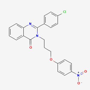 molecular formula C23H18ClN3O4 B4839581 2-(4-chlorophenyl)-3-[3-(4-nitrophenoxy)propyl]-4(3H)-quinazolinone 