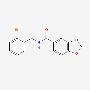 molecular formula C15H12BrNO3 B4839591 N-(2-bromobenzyl)-1,3-benzodioxole-5-carboxamide 