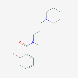 molecular formula C15H21FN2O B4839610 2-fluoro-N-[3-(1-piperidinyl)propyl]benzamide 