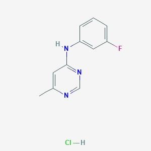 molecular formula C11H11ClFN3 B4839624 N-(3-fluorophenyl)-6-methylpyrimidin-4-amine hydrochloride 