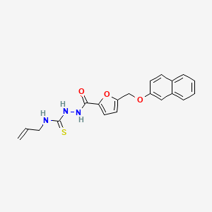 molecular formula C20H19N3O3S B4839634 N-allyl-2-{5-[(2-naphthyloxy)methyl]-2-furoyl}hydrazinecarbothioamide 