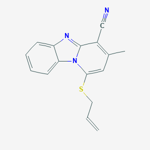 molecular formula C16H13N3S B483965 1-(Allylthio)-3-methylpyrido[1,2-a]benzimidazole-4-carbonitrile CAS No. 496970-85-5