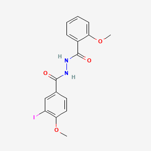 molecular formula C16H15IN2O4 B4839687 3-iodo-4-methoxy-N'-(2-methoxybenzoyl)benzohydrazide 