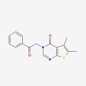 molecular formula C16H14N2O2S B4839697 5,6-dimethyl-3-(2-oxo-2-phenylethyl)thieno[2,3-d]pyrimidin-4(3H)-one 