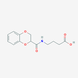molecular formula C13H15NO5 B4839716 4-[(2,3-dihydro-1,4-benzodioxin-2-ylcarbonyl)amino]butanoic acid 