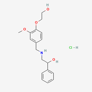 molecular formula C18H24ClNO4 B4839724 2-{[4-(2-hydroxyethoxy)-3-methoxybenzyl]amino}-1-phenylethanol hydrochloride 