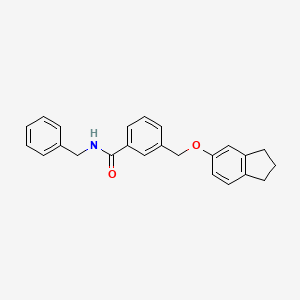 molecular formula C24H23NO2 B4839752 N-benzyl-3-[(2,3-dihydro-1H-inden-5-yloxy)methyl]benzamide 