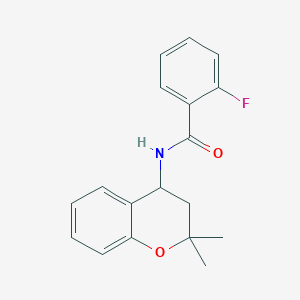 molecular formula C18H18FNO2 B4839760 N-(2,2-dimethyl-3,4-dihydro-2H-chromen-4-yl)-2-fluorobenzamide 