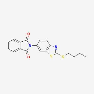 molecular formula C19H16N2O2S2 B4839765 2-[2-(butylthio)-1,3-benzothiazol-6-yl]-1H-isoindole-1,3(2H)-dione 