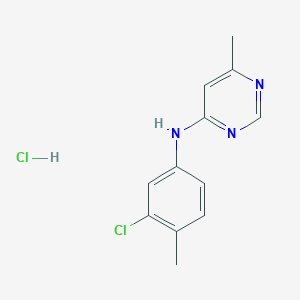 molecular formula C12H13Cl2N3 B4839797 N-(3-chloro-4-methylphenyl)-6-methylpyrimidin-4-amine hydrochloride 